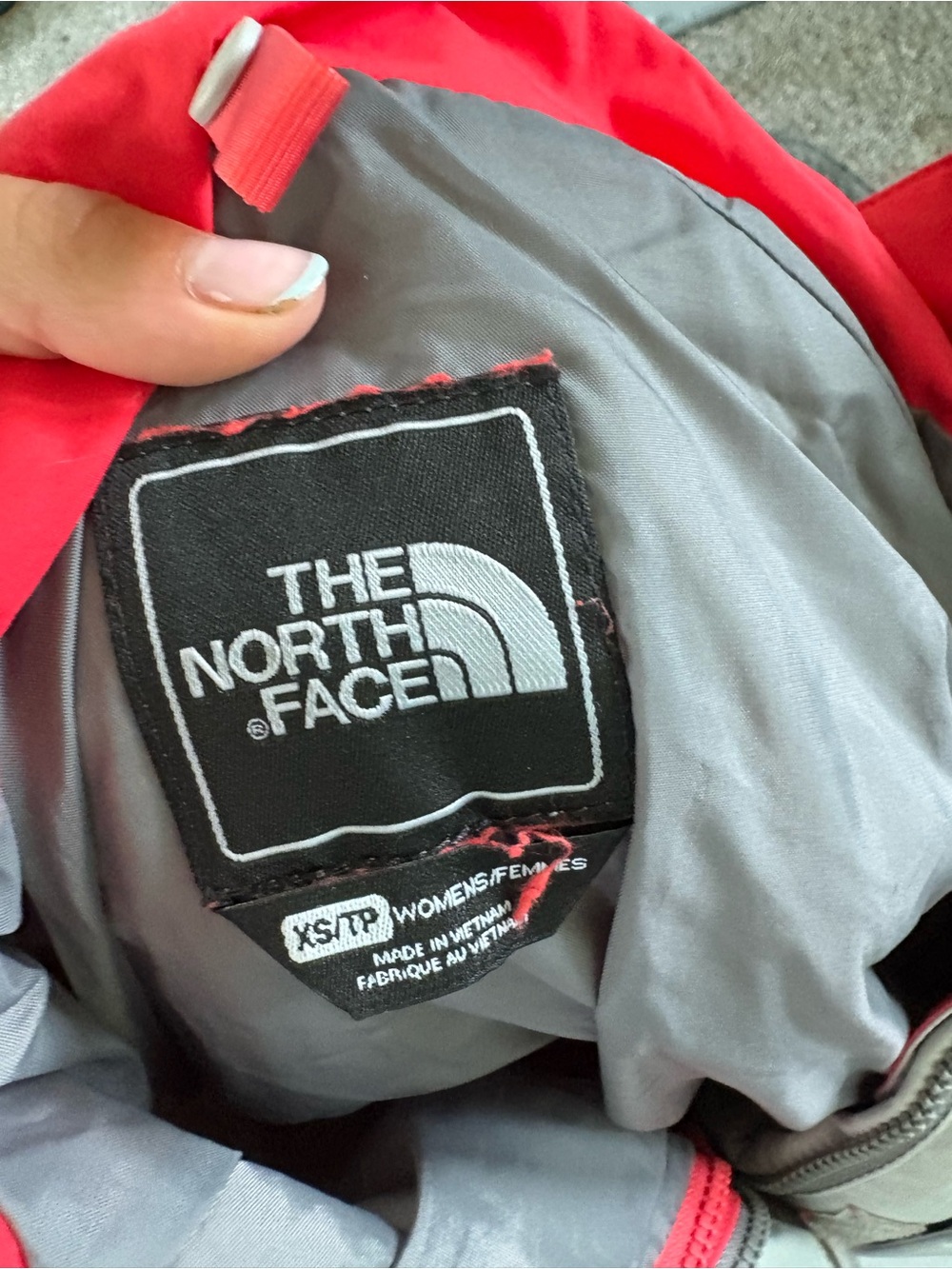 The North Face Red and Gray Kids' Raincoat